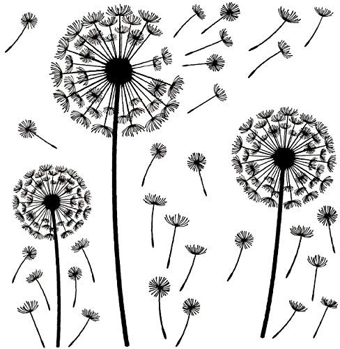 alles-meine.de GmbH Wandsticker Motivwahl Erwachsene & Kinder - 32 TLG. Set - Löwenzahn Blume - Pusteblume - selbstklebend + wiederverwendbar - Wandtattoo - Aufkleber Wandauf..