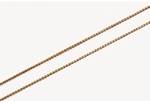 INWARIA Feine Schlangenkette, Ø 0,9 mm, 1 m, Messing, Meterware, Goldfarben, M-81