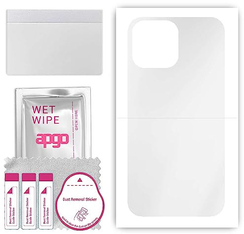 apgo Rückseite Schutzfolie, klar, kompatibel mit Apple iPhone 13 Pro Max, Hinten Hydrogel-Displayschutzfolie mit Positionierhilfe, Kratzfest, einfache Montage