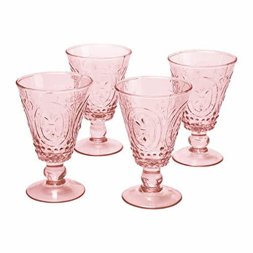 LOBERON Lot de 4 verres à vin Sarton, rose