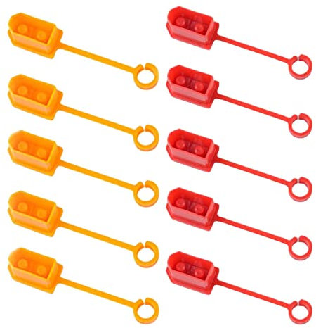 Perfeclan XT60 Männlich Weiblich Stecker Staubschutz Shell Anti Rubber Terminal für RC Flugzeuge, rot und gelb