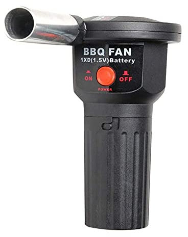 Ecoodisk Ventilateur de Barbecue 1 pièce, Ventilateur de Barbecue Portable, Ventilateur de Barbecue alimenté par Batterie/Outil d'allumage pour Barbecue à Charbon de Pique-Nique en Plein air