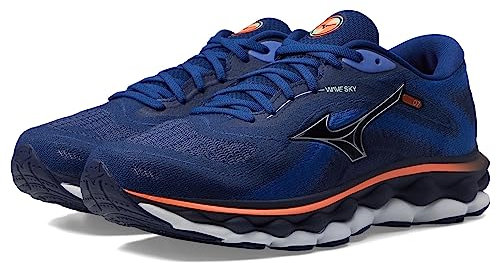 Mizuno Herren Wave Sky 7 Laufschuh, Blue Depths Silver, 41 EU