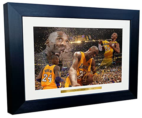 Bilderrahmen, 30,5 x 20,3 cm, A4, Kobe Bryant LA Lakers Celebration Tribute Los Angeles, signiert, Basketball-Poster, Geschenk