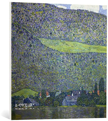 kunst für alle Leinwandbild: Gustav Klimt Unterach am Attersee - hochwertiger Druck, Leinwand auf Keilrahmen, Bild fertig zum Aufhängen, 70x70 cm