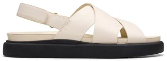 Clarks Damen - Sandaletten Aristella Sun in weiß Glattleder