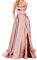 Cocila Abito Vintage con Scollo a V/O Abiti da Ballo da Donna Lunghi da Donna Eleganti Abiti Lunghi Senza Schienale Crisn Satin Spaghetti Party Prom Dress Spacco Laterale Abito Abito (Rose Gold, XL)
