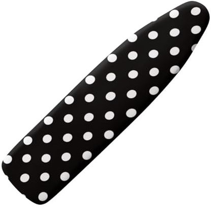 SEANATIVE Bügelbrettbezug mit Punktemuster, sengenfeste Polsterung, schwarz-weiße Bügelbrettbezüge mit Klettverschluss