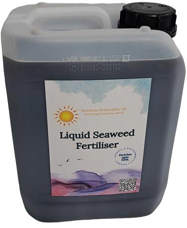 Seaweed Liquid Fertiliser 5L | Packed full of Nutrients and Minerals | Aids root and Foliar Growth for all Fruits/Vegtables/Pasture/Trees | Indoor & Outdoor use