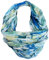 J26 Katze Fisch Cartoon Seide Sommer Loop Kätzchen Silk Stripes Regenbogen Rundschal (N Blau)