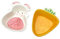 FONDOTIN Cute Pink Rabbit Shaped Pet Ceramic Bowl Feeder for Cats Dogs Hamsters Pets Easy to Clean for Food