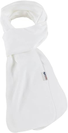 modAS Unisex Schal Bretonischer Kettelrandschal - Herrenschal Damenschal aus Baumwolle Größe 20 x 180 cm in Weiß