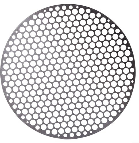 Rundes Grillnetz aus Edelstahl, Grillmatte, Carbon-Ofen, Dampfnetze, Grillrost, kein BBQ-Grillnetz, wiederverwendbare Grillmatten, Grill-Mesh-Backmatten (24 cm)