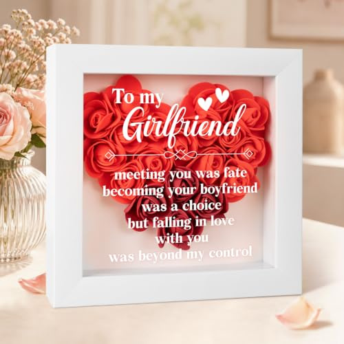 To My Girlfriend Gifts, Anniversary Birthday Gifts for Girlfriend | To My Girlfriend Birthday Presents, I Love You Gifts - Eternal Flower Roses