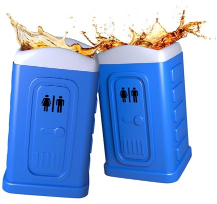 HeroFiber Porta Potty Shot Glasses – Funny Gag Gifts for Men, Perfect White Elephant Gifts for Adults, Secret Santa Gifts, and Fun Christmas Gifts – A Must-Have Novelty for Shot Glass Collectors