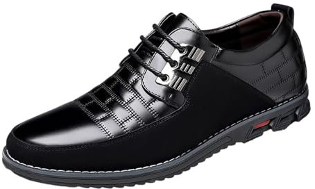 Zapatos Oxford para hombre, zapatos formales de negocios con cordones, zapatos Oxford Derby, cómodos, zapatos escolares de negocios, zapatos Oxford sin cordones, zapatos de boda inteligentes, color