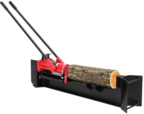 GarveeTech 12 T Hydraulic Log Splitter Wood Cutter, Manual Log Splitter with Horizontal Full Steel Beam & Built-in Wheel