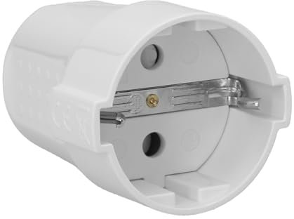 WOLFPACK LINEA PROFESIONAL Base Schuko 2 Polos Con Toma Tierra. 16 Amperios Color Blanco