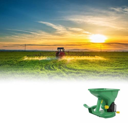 OPPWONG Seed Spreader, Grass Seed Spreader Hand-crank Lawn Seed and Farmland Fertilizer Spreader Gardening Portable Spreader Small Seed Drill