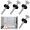4pcs Baby Gate Fixtures M10 Stair Gate Screws Thread Spindle Rods Extra Long Stairgate Pressure Mounted Bolts Stairgate Pressure Fit Screws For Baby And Pet Safety Doors Walk Thru Door 10mm Black