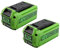 Batterie de Rechange Li-ION 6Ah – Compatible avec GreenWorks G-Max 40V 29462 et 29472 – for tondeuses à Gazon et Outils électriques 20302, 20672, 20202 et 20322(2pcs)