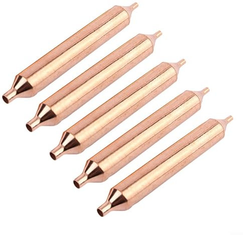 Secador de filtro de cobre para frigorífico, aire acondicionado, sistema refrigerante con tamiz molecular, 5 unidades, fino y grueso φ3 mm (B)