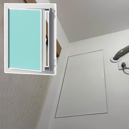 ZIMGOD Sportello Ispezione Pannello Porta di Accesso per Condotti HVAC a Filo Muro, Coperchio Foro Muro Nascosto per Cartongesso, Piastra di Ispezione con Chiusura a Scatto(30x85cm (12x34in))