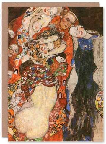 Artery8 Gustav Klimt Art Card The Bride Colourful Painting Detail