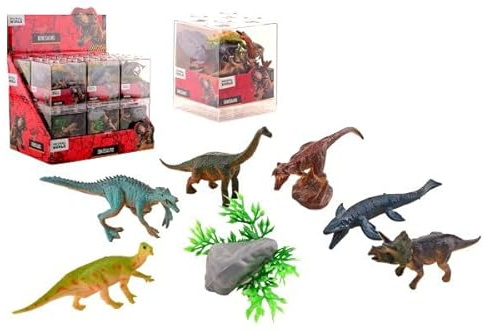 JohnToy Dinosaurier Spielzeugset - Animal World 8-teilig - Spielspaß