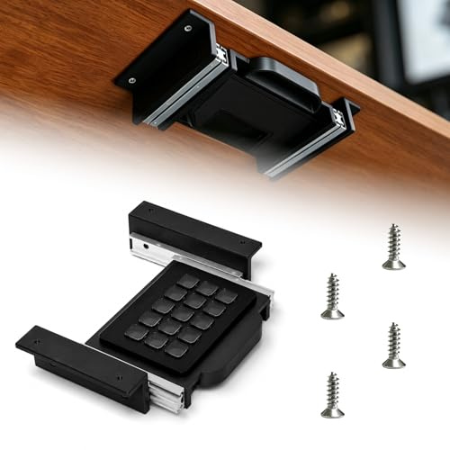 Slide-Out Under Desk Mount for Elgato Stream Deck MK.2 (15-Key), Stealth Holder with Smooth Metal Rails - Streamer Accessories for Gaming PC and Desk Setup