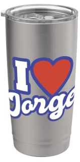 Ich liebe Jorge Doppelwandiger Edelstahl-Thermobecher
