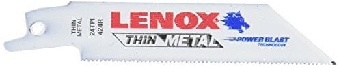 Lenox 20554424R Reciprocating Saw Blade Gold Power Arc 24 Teeth, 0 V, White/Gold, Set of 5 Piece