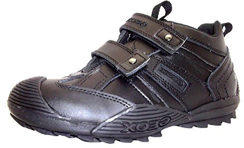Geox Boy's Jr Savage a School Uniform Shoe, Black Synthetic, 5 UK