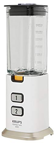 Krups KB3031 Perfect Mix 9000 - Frullatore, in vetro, nero, acciaio INOX, trasparente, bianco