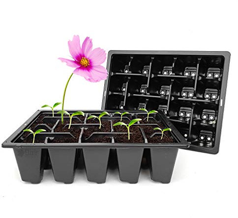 Elixir Gardens 25 x 20 Cell Reusable Seedling Germination Starter Bedding Plant Pack Inserts for Half Size Propagator Trays
