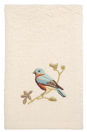 Avanti Linens - Fingertip Towel, Soft & Absorbent Cotton Towel (Premier Songbirds Collection)