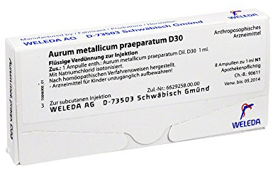 Aurum Metallicum Praeparatum D 30 Ampullen