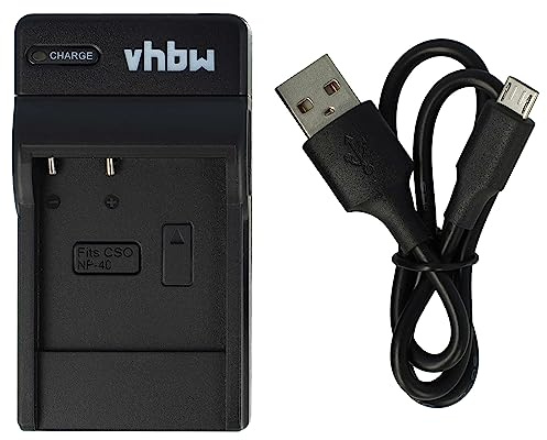vhbw USB-C Ladegerät kompatibel mit Casio NP-40DCA | NP-40, NP-40DBA Kamera Camcorder - Ladeschale + USB-C Kabel Ladeanzeige