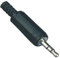 CABLEPELADO Conector Audio Jack 3.5 mm Macho Estéreo | Conector TRS | para Soldadura DIY | Compatible con PS5 / PS4, Cascos, Altavoz, PC, Móvil | Negro | 3.5 mm Macho | PVC