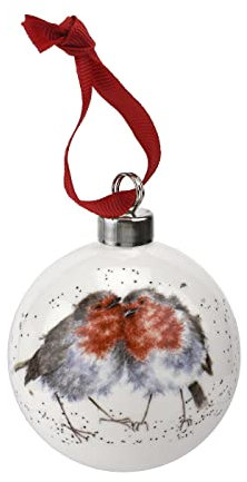 Portmeirion Home & Gifts Bauble, Ceramic, Multi-Coloured, 2.6