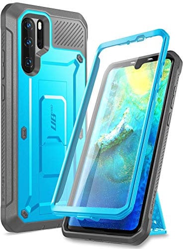 SUPCASE Case for Huawei P30 Pro (2019 Release), Unicorn Beetle Pro Series Full-Body Dual Layer Rugged Case with Holster & Kickstand (Blue)