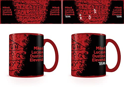 empireposter Stranger Things - R,U,N - Thermoeffekt Tasse - Größe Ø8,5 H9,5cm