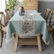 Pahajim Nappe Rectangulaire Nappe Lin Coton Nappe Brodé Nappes Imprimées élégantes de Style Chinois pour Exterieur,Jardin,CuisineTable Decoration(Rectangulaire/Ovale,140 x 220 cm)