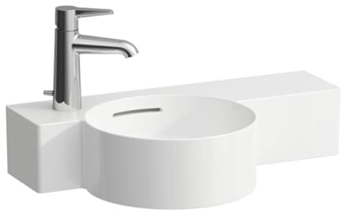 LAUFEN VAL Handwaschbecken, 1 Hahnloch links, mit Überlauf, 550x315mm, Ablage rechts, H8152834001051, Farbe: Weiß