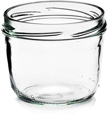 PEGANE Lot de 18 bocaux Terrines en Verre Transparent, capacité 230 ML, 67 x 82mm - IRIOS -