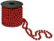 SPRINGOS Deko-Perlenkette Perlenband Rot 10 m Girlande Perlengirlande Perlenschnur Kunstperlen Weihnachtskette Tischdekoration Geburtstag Weihnachtsschmuck (Rot)
