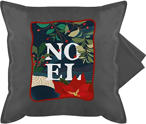 Kissenbezug - Weihnachtskissen Christmas Geschenke - Noel - 50 x 50 cm - Grau - weihnachts-kissen weihnacht kissenbezüge weihnachts-kissenbezug weihnachtsmotiv kissenhülle weihnachtskissenbezug