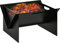 Outsunny Braciere da Giardino in Acciaio Quadrato con Maniglie, Braciere da Esterno di Design Nero, 50x45x30cm