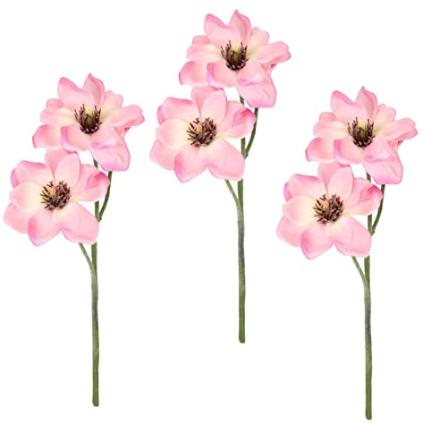 Künstlicher Magnolienzweig Magnolie geeist Kunstblume Kunstpflanze Zweig Raumdeko Zarte Weihnachtsdeko Dekozweig AST Einzelblume Knospen Blüten Decor Seidenblumen blühender Kunstzweig Magnolienast