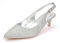GENSHUO Womens Kitten Heel Shoes Pointed Toe Slingback Court Shoes Elegant Low Heels for Wedding Evening Silver Glitter 8.5 UK